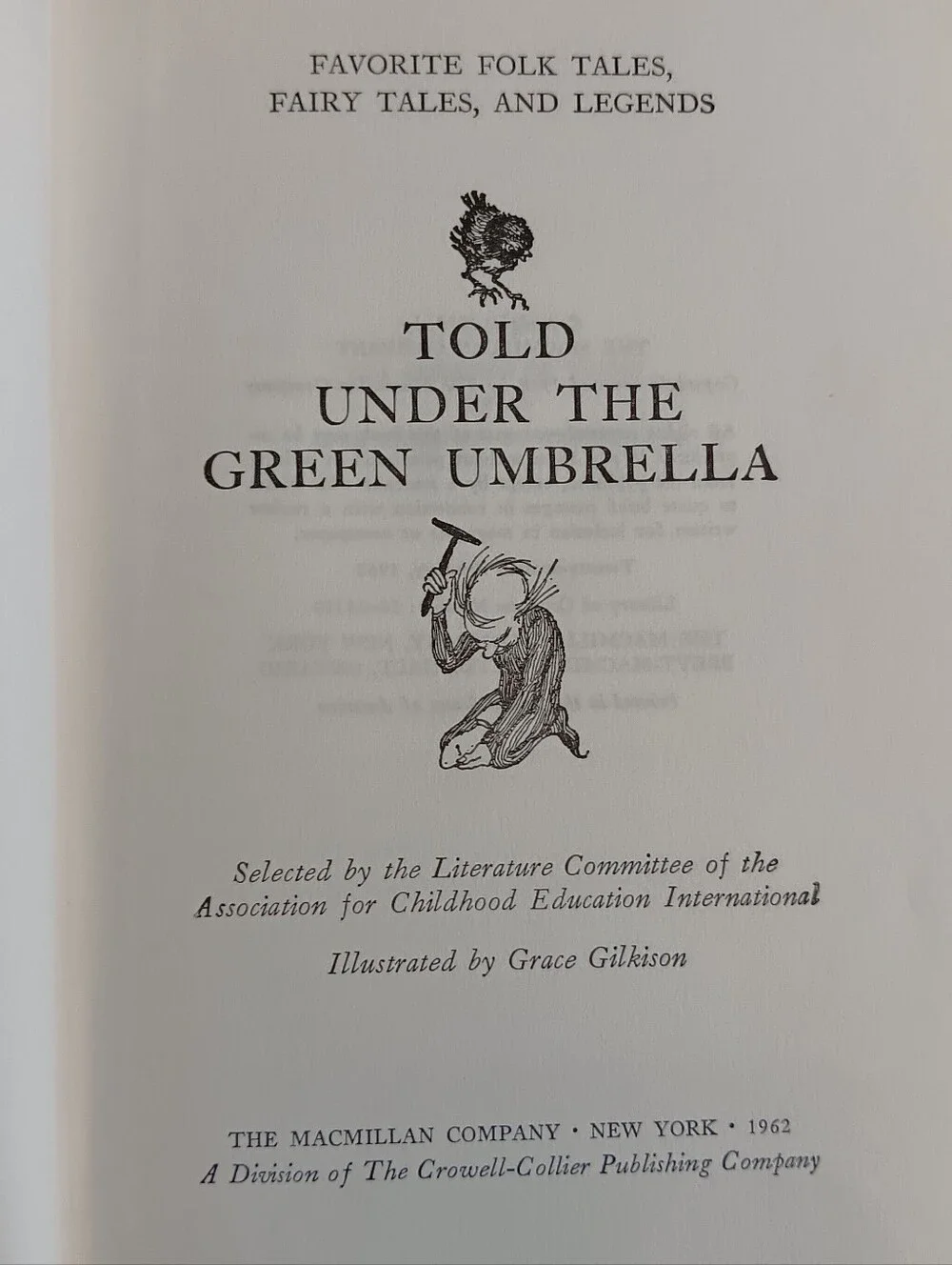 60s Fairycore 'Told Under the Green Umbrella' Fairy Tales Hardcover Cottage Book